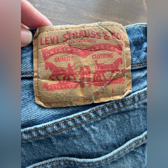 Levi's 501 Vintage 90's Button Fly Medium Wash Straight Leg Distressed 36X36 - Picture 10 of 11